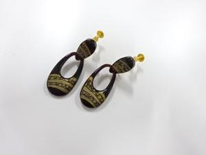 本鼈甲　蒔絵　イヤリング